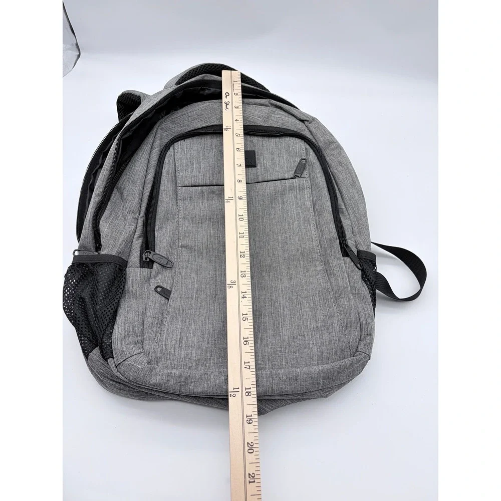 Matein Backpack Unisex Large Gray Travel Laptop Backpack USB Charging Port LRG01